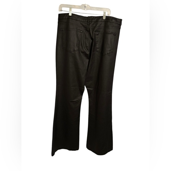 Sofia Vegara leather like jeans Melisa size 18 high rise flare bottom NWT - Picture 2 of 7